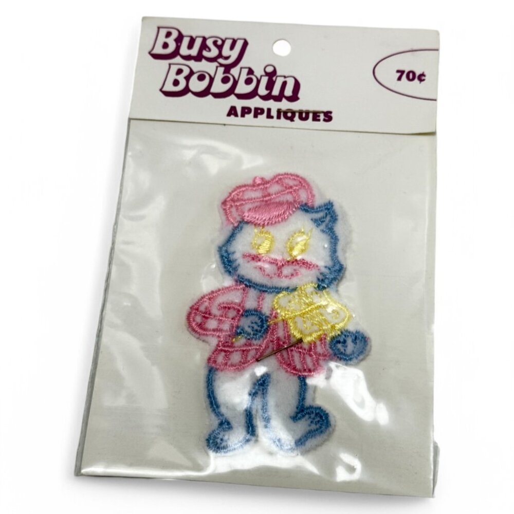 Busy Bobbin Appliques Lot 3 Vintage Sewing Dog Cat Clown - Picture 4 of 7